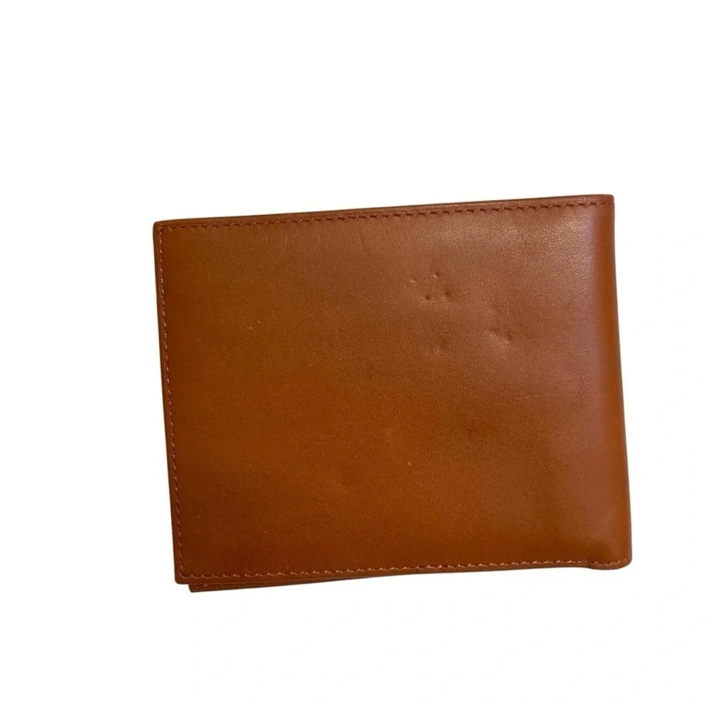 Tumi brown leather mens wallet